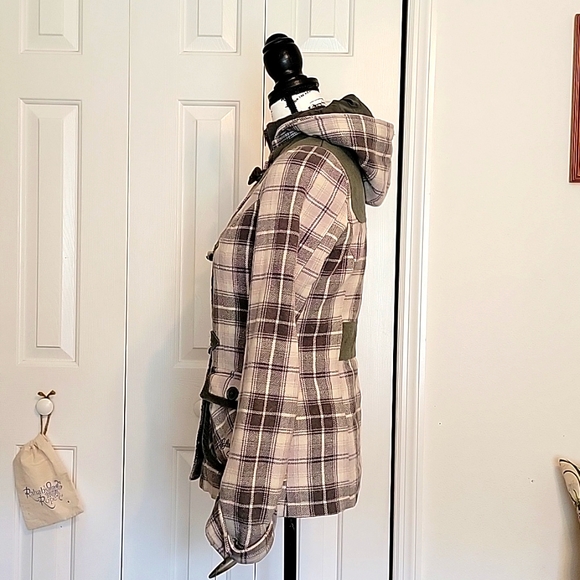 Billabong Plaid Peacoat, Sz XS - Picture 4 of 8